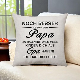 Aconesong Funny Dad and Grandpa Gifts Dad Appreciation Decoration Pillow Gifts for Dad Father's Day Christmas Birthday Gifts Square Pillow Waist Pillow Case (Dad-a)