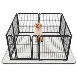 FXW Washable Pee Pads for Dogs(Playpen not Included), 63" x 63" Puppy Pads with Super Absorbent, Specifically Designed for 24inch 8 Panels Dog Playpen, Square
