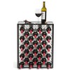 Mango Steam 32 Bottle Wine Rack with Black Glass Top