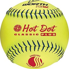 Worth 12" USSSA Hot Dot Slowpitch Softball (Dozen)
