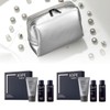 IOPE 실버 스퀘어 파우치+아이오페 맨 바이오 3종 여행용 키트 x 2개입 세트 Silver Square Pouch + Iope Man Bio 3-Type Travel Kit x 2 Sets
