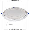 LEDUNI ® Round LED Recessed Panel Light, 20W, Circular, 2000LM,