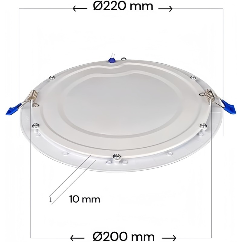 LEDUNI ® Round LED Recessed Panel Light, 20W, Circular, 2000LM,