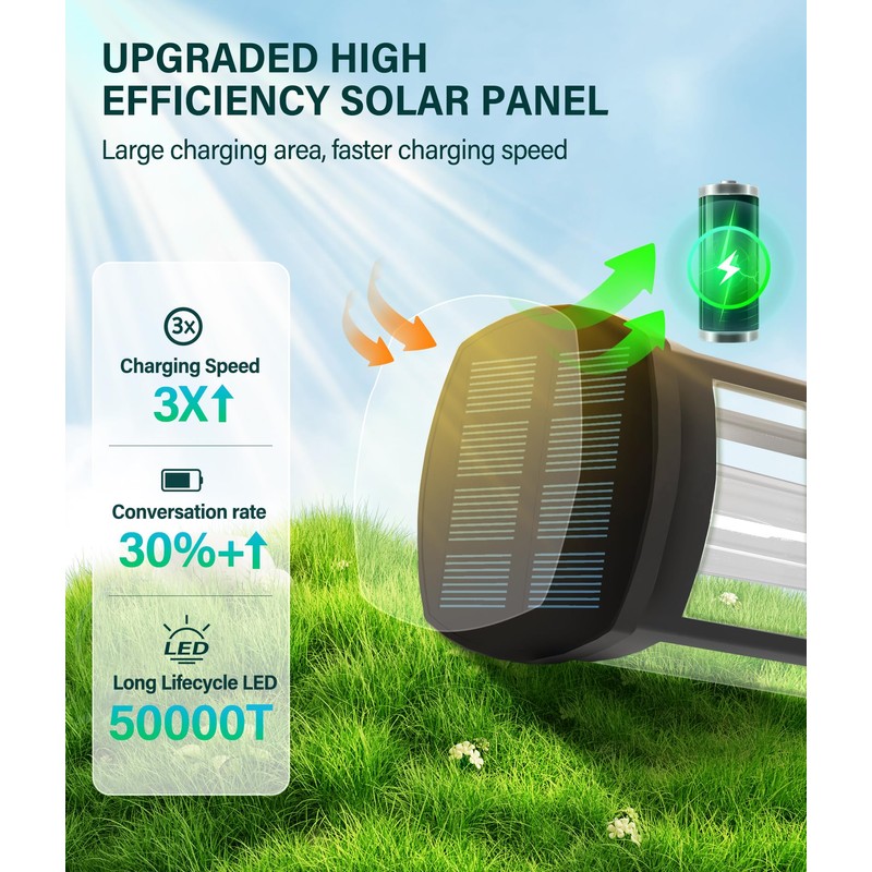 COXSENI Solar Pathway Lights Outdoor 6 Pack, Bright Solar Path