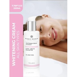 MAGIC WOMEN Original Skin Brightening Gel Cream - 200ml / 7.76floz - For Neck, Face, Armpit, Elbows, Private Areas, Brightening Gel for Uneven Skin Tone