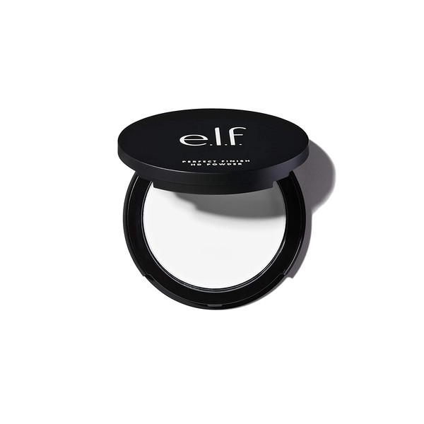 e.l.f, Perfect Finish HD Powder, Convenient, Portable Compact, Fills Fine Lines, Blurs Imperfections, Soft, Smooth Finish, Anytime Wear, 0.28 Oz, Black, powder blurring fz (609332832572.0)
