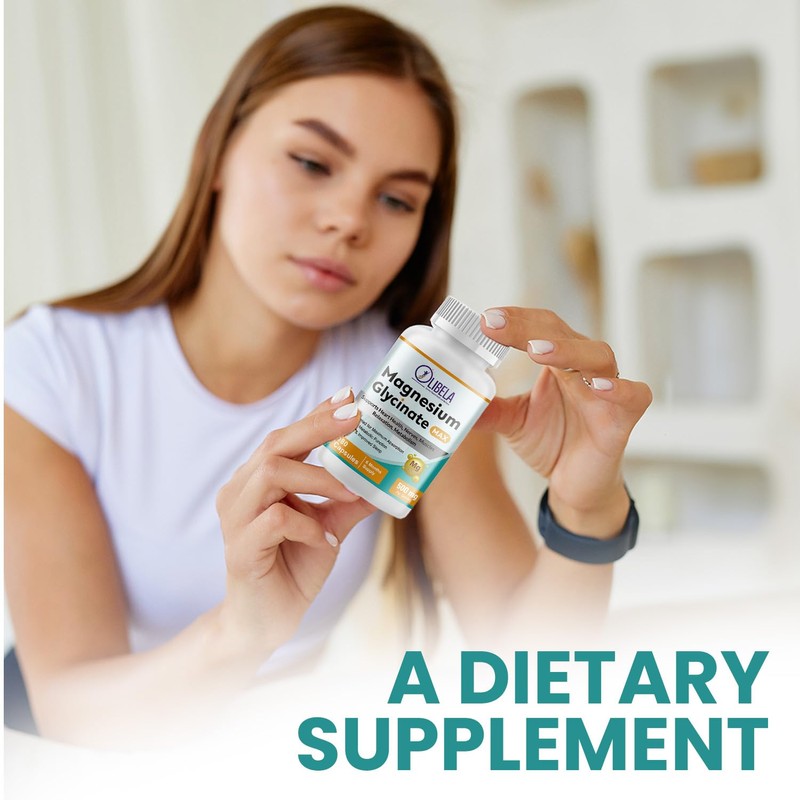 Olibela Magnesium Glycinate 500mg 180 Capsules Chelated. High Absorption to