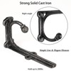 ChasBete Rustic Shelf Brackets & Supports, Black Shelf Bracket with