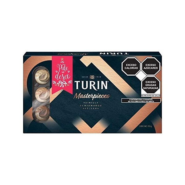 Turin - Chocolates Turin Masterpieces vainilla semiamargo avellana 150 gramos