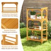 Giantex Plant Stand with Roof - 54'' Outdoor Storage Shelves,