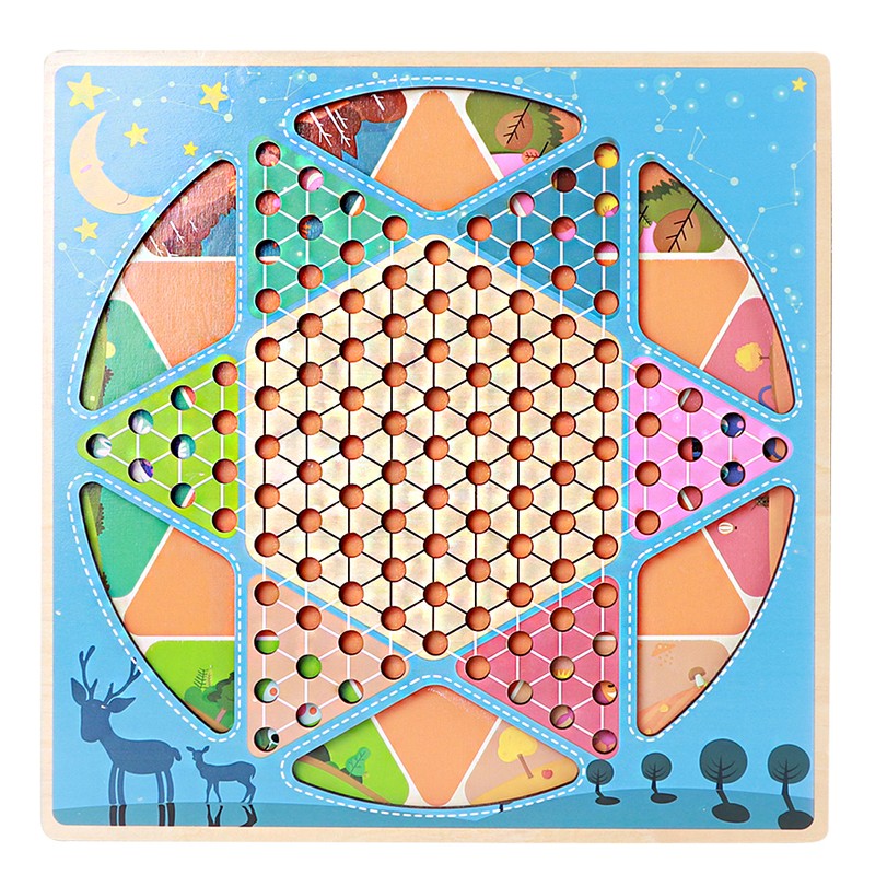 Animal Checker Children Chess Toys Educational MultiFunction Desktop Games Toy(#1