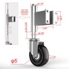 Homhoo Spring Loaded Gate Casters 5” Heavy Duty Gate Caster