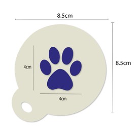 Paw Print Coffee Duster 350 Micron Mylar Stencil Approx 8.5cm