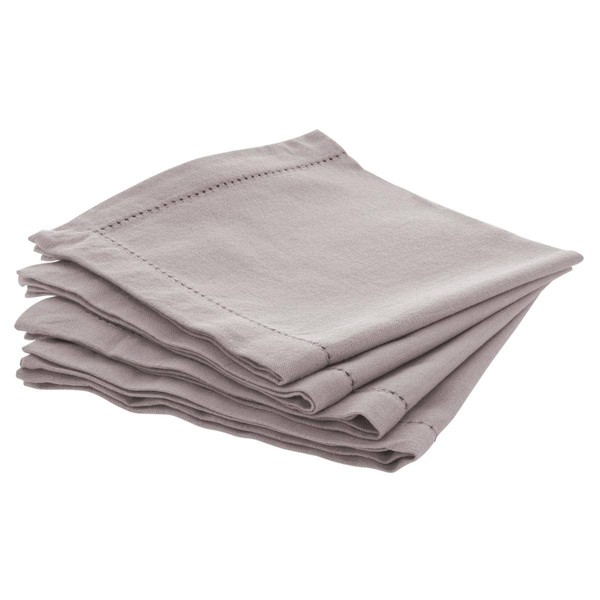 Atmosphera - Set of 4 Chambray Napkins - Light Grey
