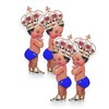 Blue African American Baby Boy Cutouts – Gold Red Crown