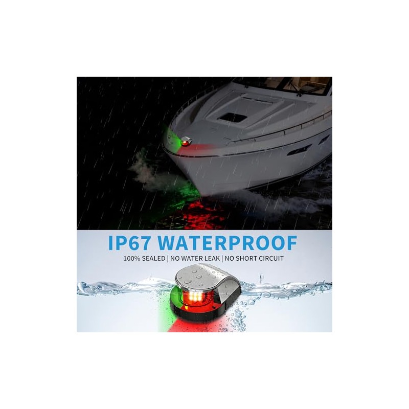 Obcursco Marine LED Bow Lights - Red & Green Navigation