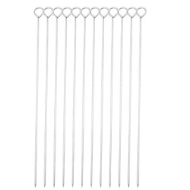 HONSHEN 12 Inch Barbecue Skewers, BBQ Skewers, Shish Kebab Kabob Skewers 12Pcs (12 Inch)