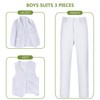 Boys Suits for Toddler White Tuxedo Suit Set Formal Dresswear