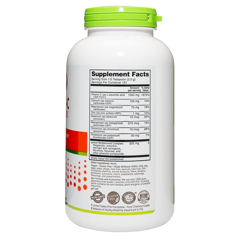 NutriBiotic - Ascorbate Bio-C, 16 Oz | Effervescent Vitamin C