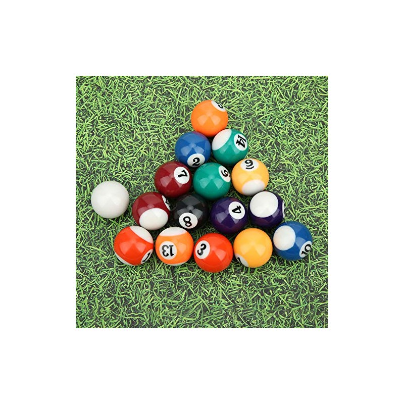 GOTOTOP 16PCS 32MM Mini Pool Ball Billiard Set,Resin Kids Pool