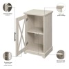 Bush Furniture Small Farmhouse End Table with Storage in Linen