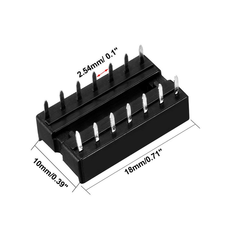 uxcell 40pcs DIP IC Chip Socket Adaptor, 2.54mm Pitch 2