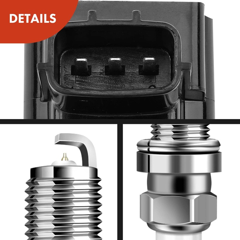 A-Premium Set of 6 Ignition Coil Pack and Iridium Spark