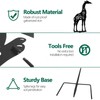 Solar Giraffe Garden Stakes Outdoor Solar Decor Metal Giraffe Holding