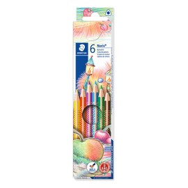 Noris Club Triangular Slim Coloured Pencil, Assorted Colours, Pack of 6