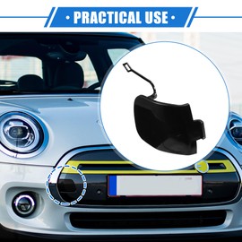 X AUTOHAUX Car Tow Hook Cover Compatible for Mini Cooper, Black Front Bumper
