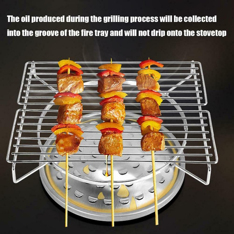 Portable Table Top Gas Barbecue Grill Cooker Stove for Indoor