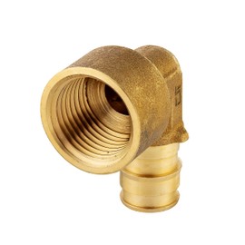 2-Pack EFIELD Pex A Full Flow Expansion Brass Fittings 3/4" X 3/4" Female Elbow Adapter, ASTM F1960