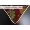 Shiraz Square Cushion Cover - Burgundy Red - Embroidered Damask