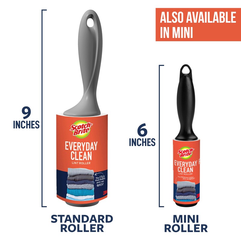 Scotch-Brite Everyday Clean Lint Roller, Lint Remover for Pet Hair,