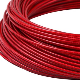 Hsthe Sea Wire tensioning rope for pool tarpaulins, 2 mm length100 feet with 1 turnbuckles for rope pool cover, tensioning rope tensioning wire rope for fastening above-ground pool covers winter