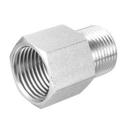 sourcing map Pipe Fitting Reducer Adapter M20X1.5 Male to 1/2 G Female, Stainless Steel for Water Oil Air Pressure Gauge