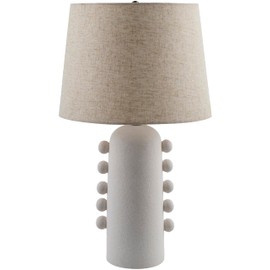 Mark&Day Table Lamps, Mackenzi Traditional White Bedside Table Lamp for Nightstand Bedroom, Living Room or Office (25" H x 14" W x 14" D)