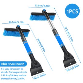 LTHERMELK 2-In-1 Ice Scraper And De-Icer For Car Windscreen With Car Cleaning Kit (Blue)