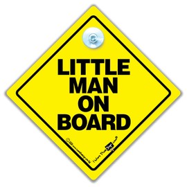Little Man On Board Sign, Grandchild on Board Sign, Baby On Board Sign, Baby On Board Car Sign, Grandchild On Board Car Sign, Baby Car Sign, Grandchild Car Sign 14 cm x 14cm