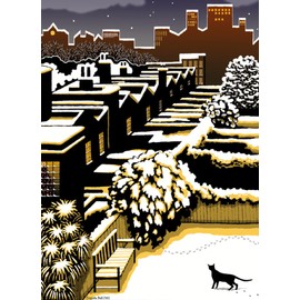 Museums & Galleries Cressida Bell Silent Night Pack of 8 Charity Christmas Cards with White Envelopes