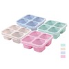 BLLREMIPSUR 4 Pack Snack Boxes with Lids, 4 Compartments Bento