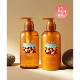 NATURE REPUBLIC 아르간 에센셜 딥케어 샴푸+컨디셔너 300ml+300ml NATURE REPUBLIC Argan Essential Deep Care Shampoo + Conditioner 300ml+300ml [Single Option PK3363]