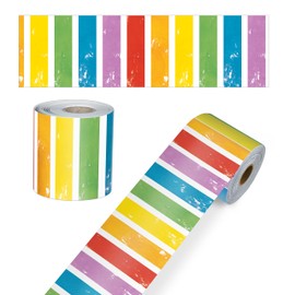 Carson Dellosa All are Welcome 65 Ft All are Neighbors Straight Rainbow Bulletin Board Borders, Classroom Borders for Bulletin Board, White Board, and Rainbow Classroom Décor, Bulletin Board Trim