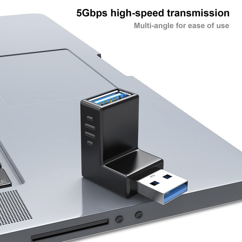 SELIACR USB to USB Angle Adapter (Pack of 4), 3.0USB