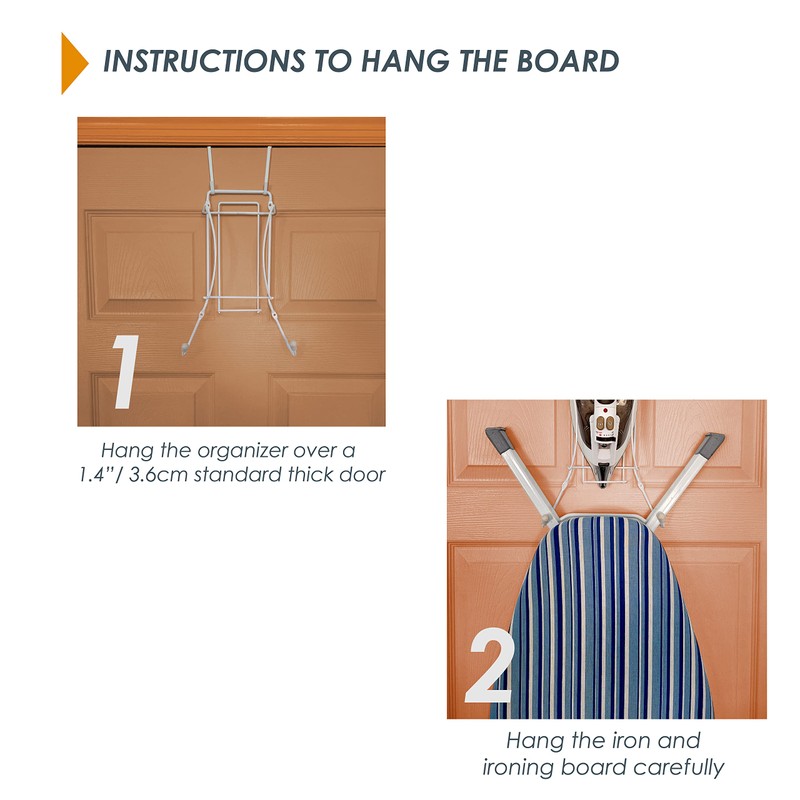 Over The Door Iron Board Caddy - Iron and Ironing