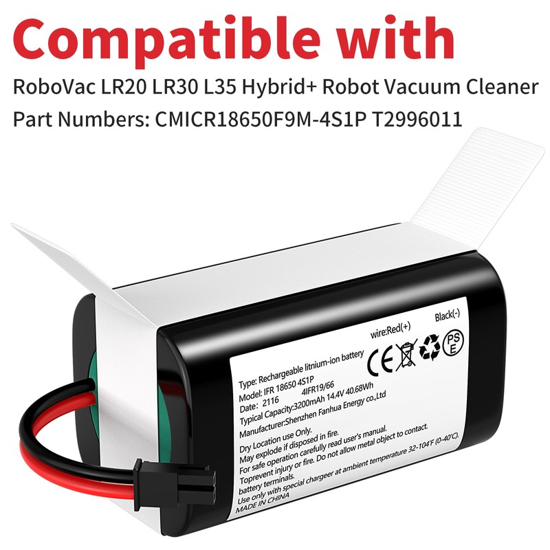 Replacment battery for Eufy Robovac LR20, LR30 Hybrid+,L35 Hybrid+,T2996011