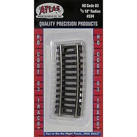 Atlas HO Code 83 18" Radius 1/3 Curve (4) ATL534