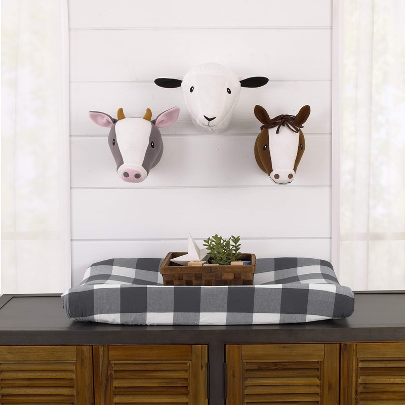 Little Love by NoJo Plush Fleece Grey and White Cow