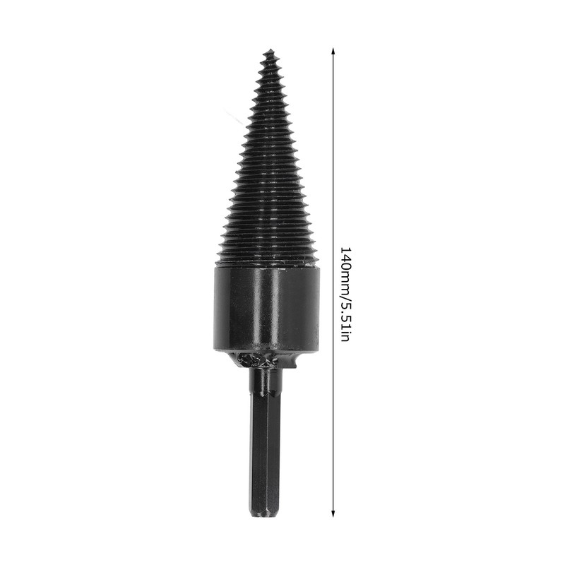 Firewood Drill Bit Wood Log Splitter Carbon Steel Cone Hex