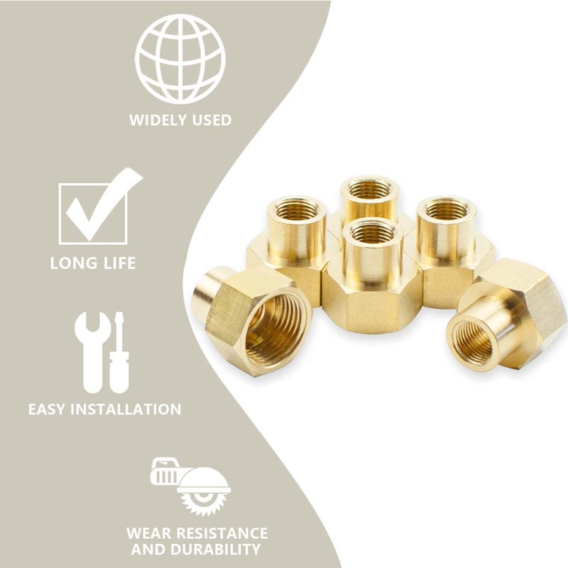 Bwintech 6 Pcs 1/4" Female to 3/8" Female BSP Thread